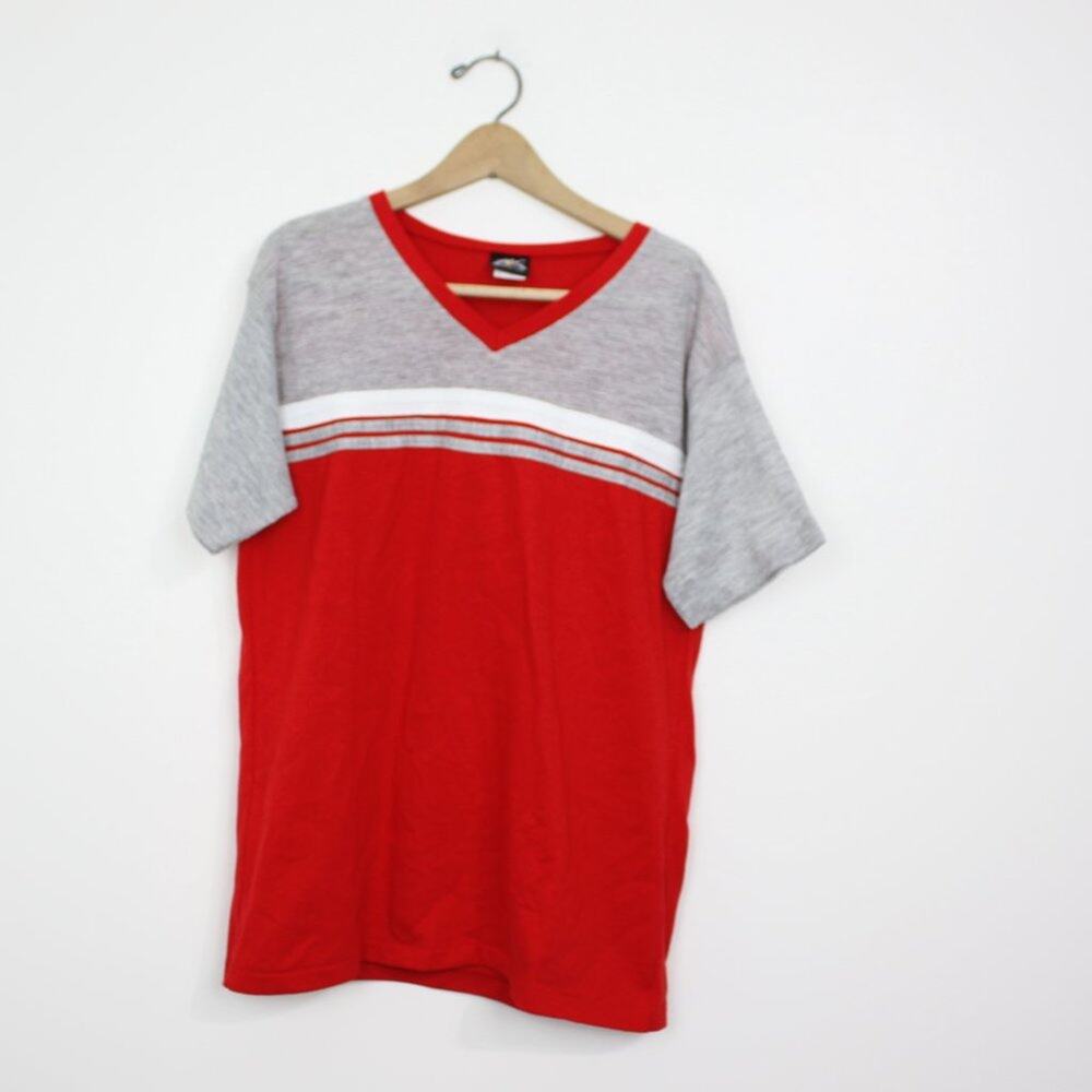NWOT Vintage Red Short Sleeve Mesh Shirt Sz M